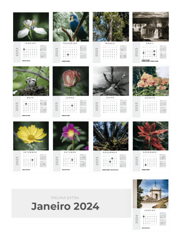 Calendário Parede Nature 2Ø23